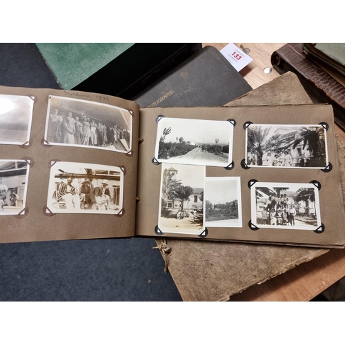 133 - PHOTOGRAPH ALBUMS: a group of 8 family snapshot albums, assembled by Henry Williamson's sister ... 