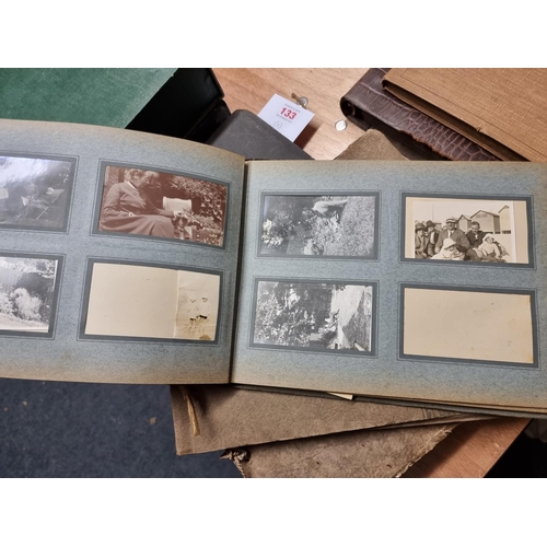 133 - PHOTOGRAPH ALBUMS: a group of 8 family snapshot albums, assembled by Henry Williamson's sister ... 