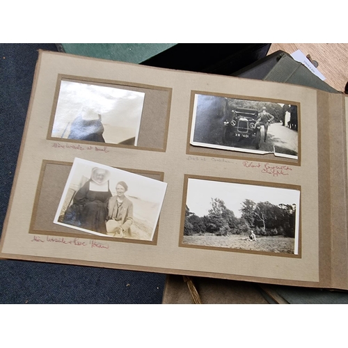 133 - PHOTOGRAPH ALBUMS: a group of 8 family snapshot albums, assembled by Henry Williamson's sister ... 