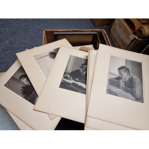 136 - HENRY WILLIAMSON: PHOTOGRAPHS: a group of 16 silver print photographs of Williamson in a variety of ... 