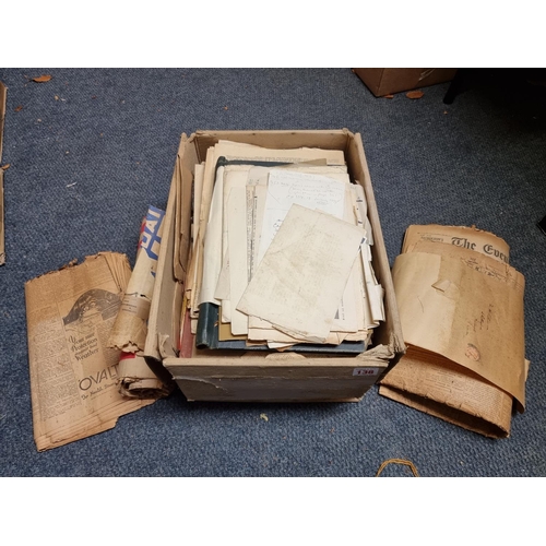 138 - EPHEMERA/PERIODICALS: a jumbled assortment in one box, to include a few leaves of working manus... 