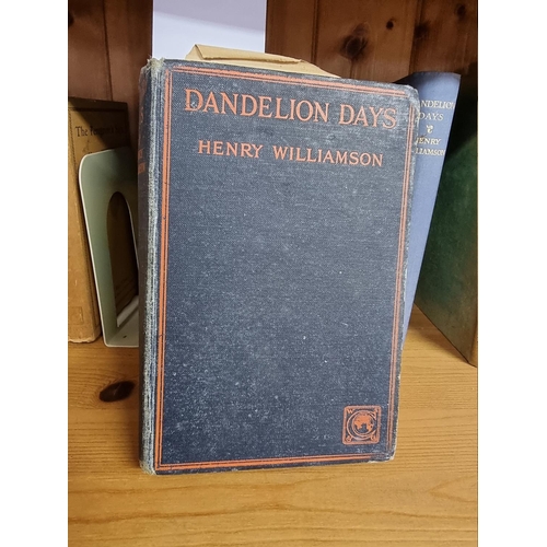 157 - WILLIAMSON (Henry): 'Dandelion Days', London, Collins, 1922: FIRST EDITION. Author's own copy, ... 