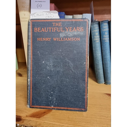 159 - WILLIAMSON (Henry): 'The Beautiful Years', London, Collins, 1921: FIRST EDITION: the author's o... 