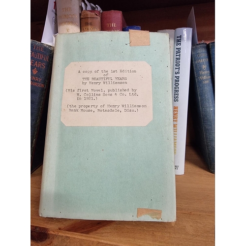 159 - WILLIAMSON (Henry): 'The Beautiful Years', London, Collins, 1921: FIRST EDITION: the author's o... 