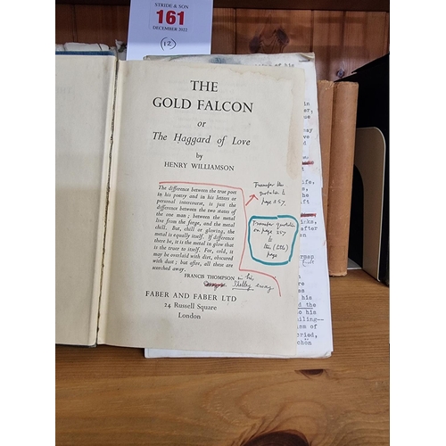 161 - WILLIAMSON (Henry): 'The Gold Falcon or The Haggard of Love..', London, Faber, 1947 reprint: Henry W... 