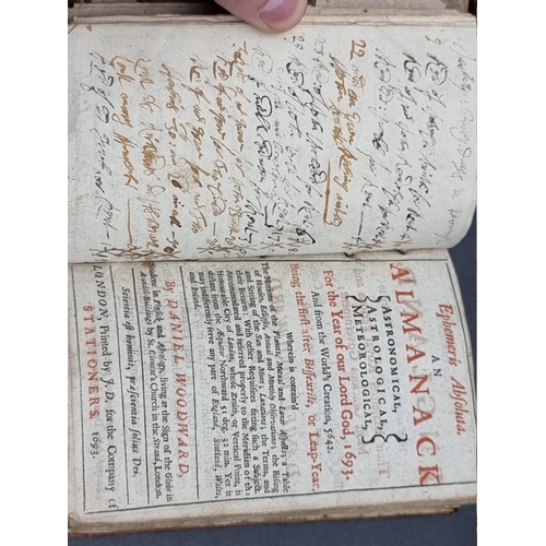 17 - ANNOTATED ALMANAC: WOODWARD (Daniel): 'Ephemeris Absoluta, an Almanack Astronomical, Astrological, M... 