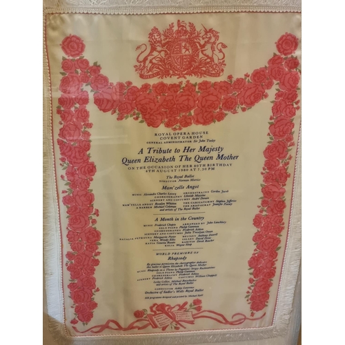 177 - SILK OPERA PROGRAMMES: a group of 5 English National Opera programmes printed on silk, 1960s-80... 