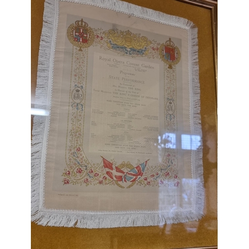 178 - SILK OPERA PROGRAMMES: a group of 5, Royal Opera Covent Garden, each colour printed on silk, ap... 