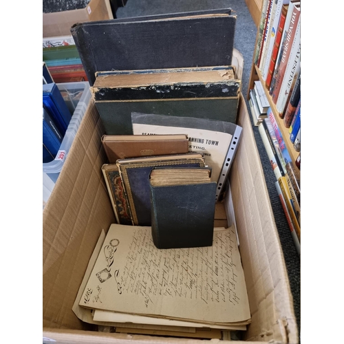 200 - EPHEMERA/ALBUMS: a collection in one box, to include late Georgian commonplace book containing ... 