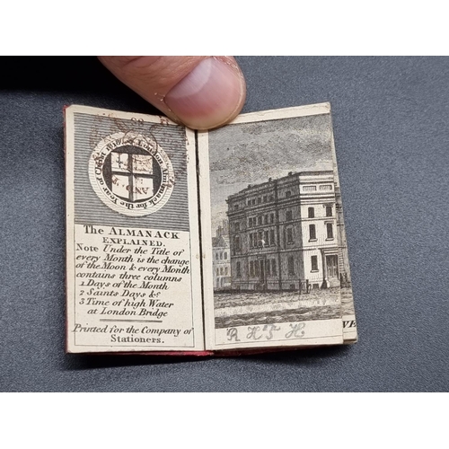 21 - MINIATURE ALMANAC: a miniature almanac for 1818, pub. London, Company of Stationers: engraved view o... 