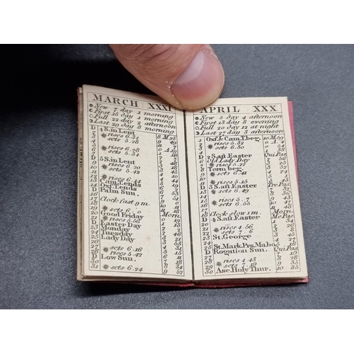 21 - MINIATURE ALMANAC: a miniature almanac for 1818, pub. London, Company of Stationers: engraved view o... 