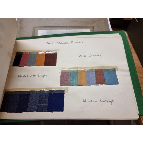 212 - MISC EPHEMERA: a quantity in one box, to include fabric samples and patterns, photographs, prin... 