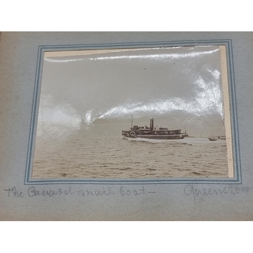 216 - PHOTOGRAPH ALBUM: Smyrna, Athens and New York scenes including quayside views, the racecourse, ... 