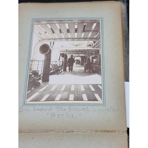 216 - PHOTOGRAPH ALBUM: Smyrna, Athens and New York scenes including quayside views, the racecourse, ... 