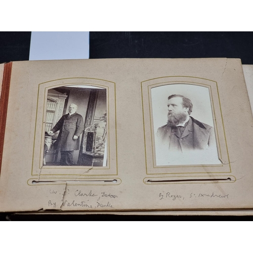 217 - CARTE DE VISITE ALBUM: includes tutors at St Andrews University and other Scottish academics, most i... 