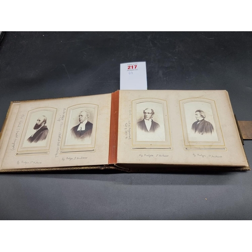 217 - CARTE DE VISITE ALBUM: includes tutors at St Andrews University and other Scottish academics, most i... 