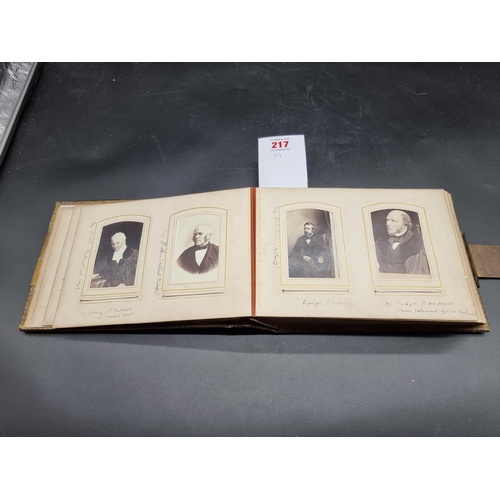 217 - CARTE DE VISITE ALBUM: includes tutors at St Andrews University and other Scottish academics, most i... 