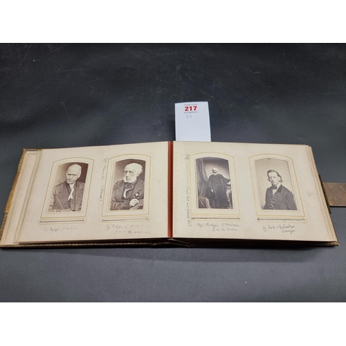 217 - CARTE DE VISITE ALBUM: includes tutors at St Andrews University and other Scottish academics, most i... 