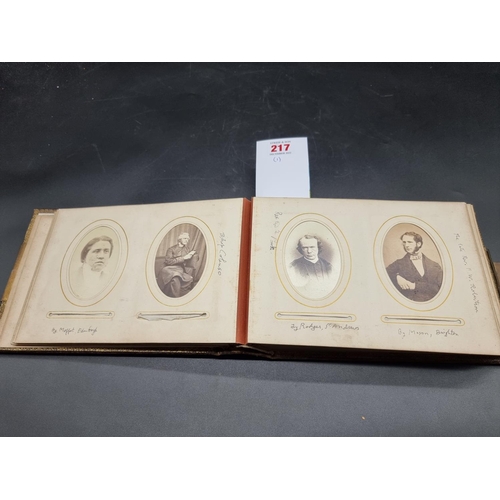 217 - CARTE DE VISITE ALBUM: includes tutors at St Andrews University and other Scottish academics, most i... 