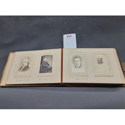 217 - CARTE DE VISITE ALBUM: includes tutors at St Andrews University and other Scottish academics, most i... 