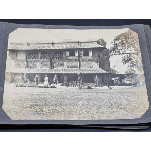 221 - PHOTOGRAPH ALBUM: INDIA: album of approx 50 photographs of India, late 19th-early 20thc, mostly... 