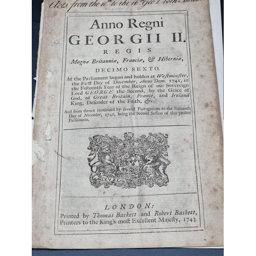 227 - AMERICA: ACTS OF PARLIAMENT: group of 26 acts of parliament relating to America, 1735-1848, all... 