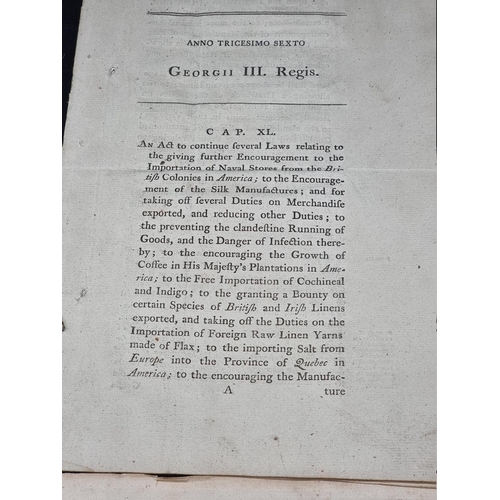 227 - AMERICA: ACTS OF PARLIAMENT: group of 26 acts of parliament relating to America, 1735-1848, all... 