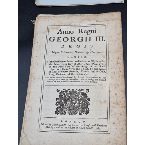 227 - AMERICA: ACTS OF PARLIAMENT: group of 26 acts of parliament relating to America, 1735-1848, all... 