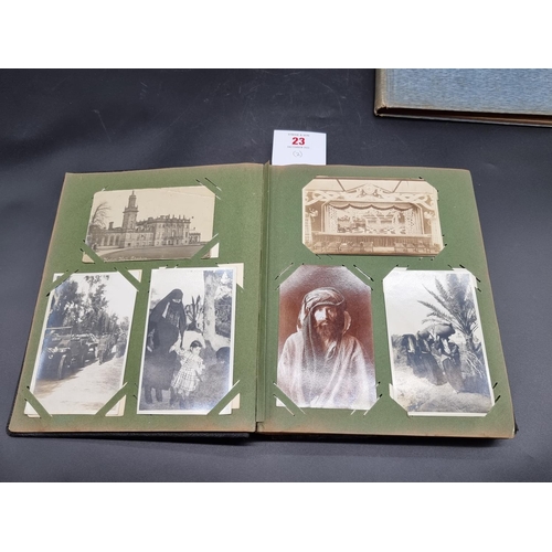 23 - MIDDLE EAST: early postcard album including views of Baghdad: plus a snapshot album containing ... 