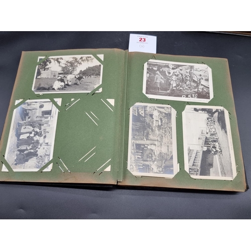 23 - MIDDLE EAST: early postcard album including views of Baghdad: plus a snapshot album containing ... 