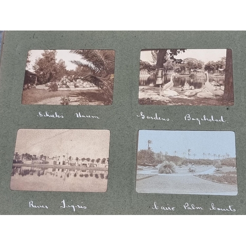 23 - MIDDLE EAST: early postcard album including views of Baghdad: plus a snapshot album containing ... 