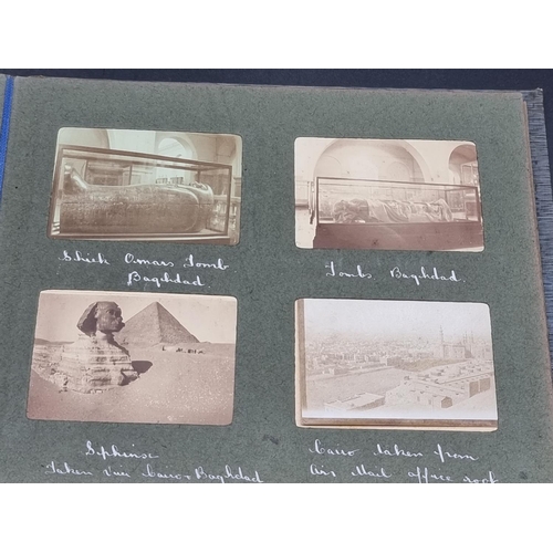 23 - MIDDLE EAST: early postcard album including views of Baghdad: plus a snapshot album containing ... 