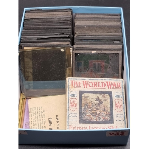 233 - MAGIC LANTERN SLIDES: a mixed group of approx 52 magic lantern slides, various subjects. (Sm bo... 