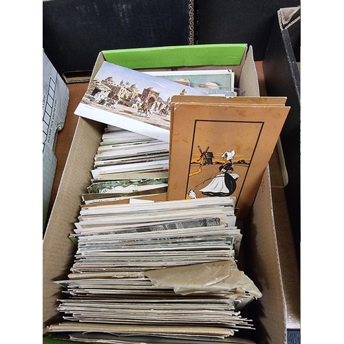 235 - POSTCARDS: a quantity in two boxes, largely earlier cards including British topography, portrai... 