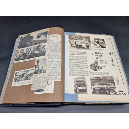 236 - MOTOR RACING SCRAPBOOKS: two large scrapbooks of newspaper cuttings, largely relating to motor racin... 