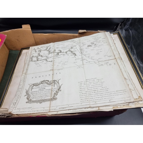 239 - MAPS: a small quantity in box, to include some late 18th century regional maps of France by Lopez: S... 