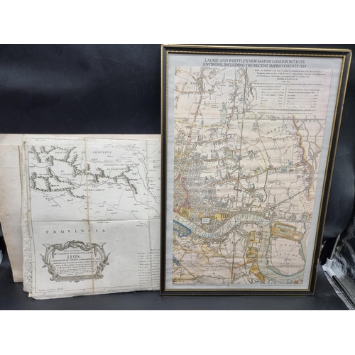 239 - MAPS: a small quantity in box, to include some late 18th century regional maps of France by Lopez: S... 