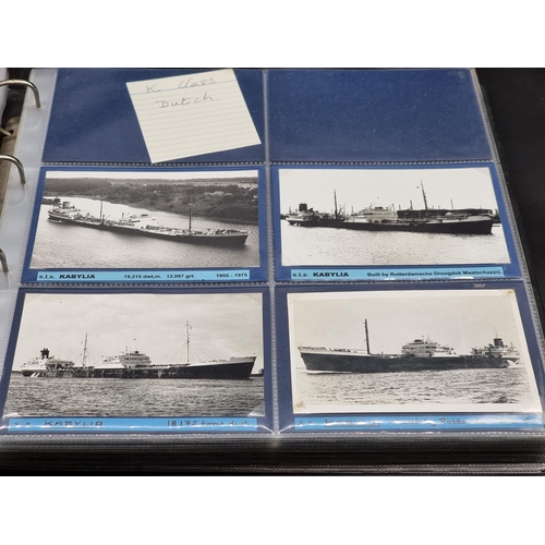 242 - OIL TANKERS: modern looseleaf album containing approx 175 photographic images of oil tankers, a... 