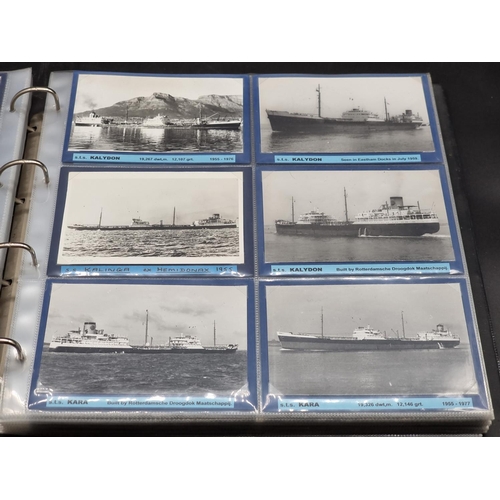 242 - OIL TANKERS: modern looseleaf album containing approx 175 photographic images of oil tankers, a... 