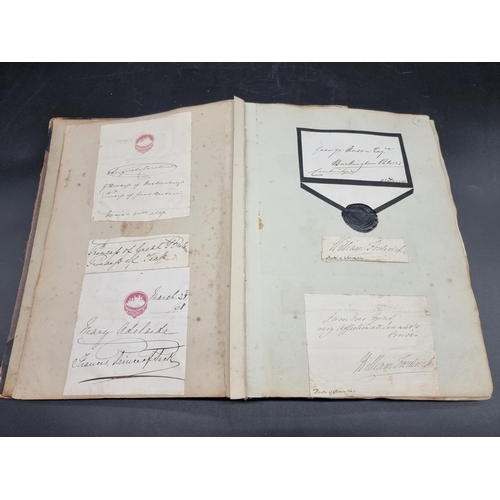 247 - AUTOGRAPH ALBUM: a good Victorian album containing approx 400 autograph specimens, cut signatures an... 