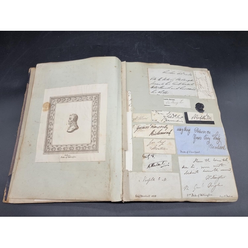 247 - AUTOGRAPH ALBUM: a good Victorian album containing approx 400 autograph specimens, cut signatures an... 