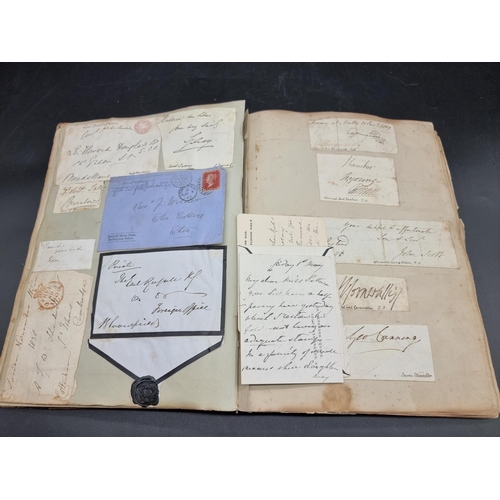 247 - AUTOGRAPH ALBUM: a good Victorian album containing approx 400 autograph specimens, cut signatures an... 