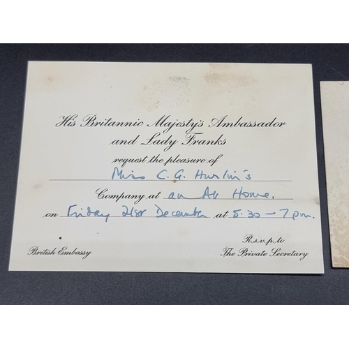 253 - BRITISH EMBASSY, WASHINGTON: printed invitation card 'The President and Mrs Truman at home on T... 