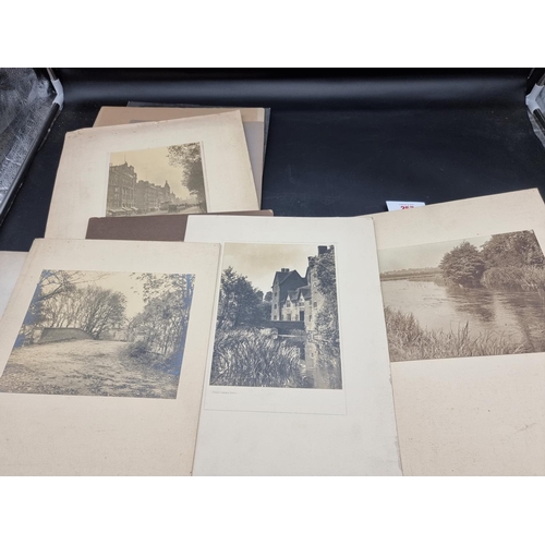 257 - PHOTOGRAPHY: a group of 17 mounted photographs, various processes, chiefly early c20 landscape ... 