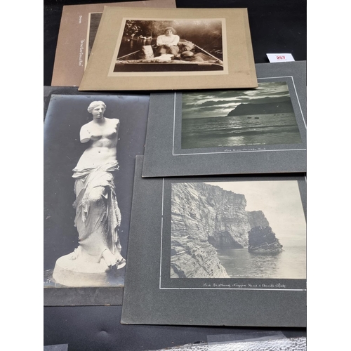 257 - PHOTOGRAPHY: a group of 17 mounted photographs, various processes, chiefly early c20 landscape ... 