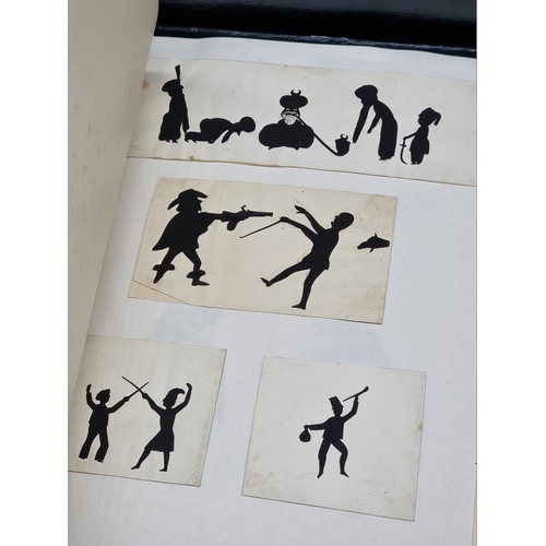 26 - SILHOUETTE & PAPERCUT: a good collection of approx 57 silhouettes and papercut figures, most mou... 