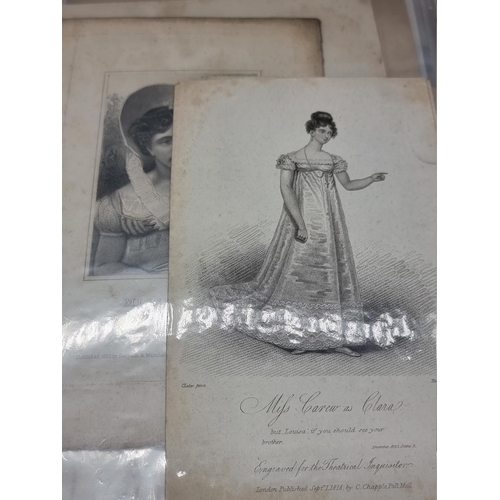 261 - REGENCY THEATRE: a collection of 19th century portrait engravings: with a smaller quantity of j... 