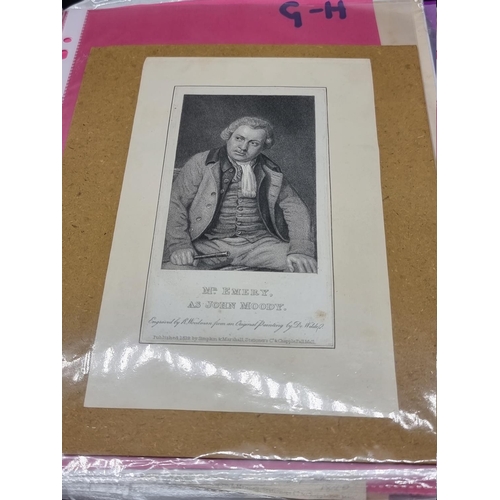 261 - REGENCY THEATRE: a collection of 19th century portrait engravings: with a smaller quantity of j... 