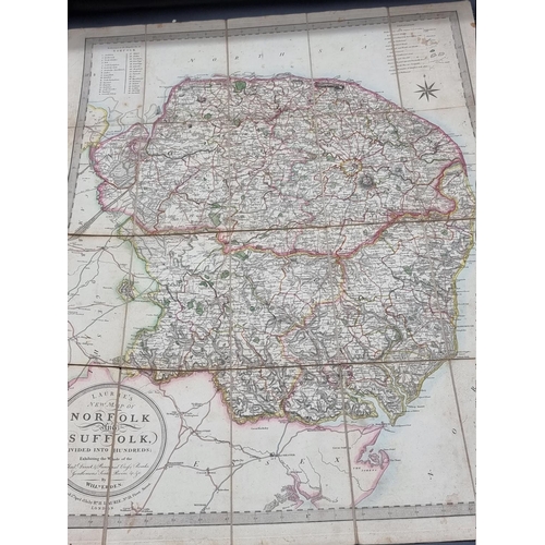 263 - FOLDING MAPS: EBDEN (Williams):'A Map of Norfolk and Suffolk, divided into hundreds, exhibiting the ... 