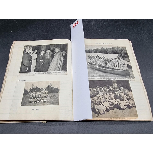 264 - GIRL GUIDES: an album of manuscript and cuttings related, circa late 1940s, to include 28 original c... 